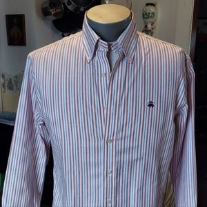 Brooks Brothers Red and Blue Button Down Shirt Sz M